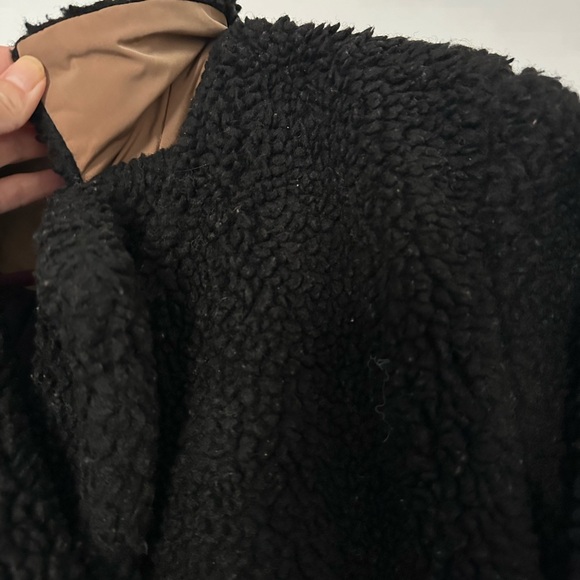 GANNI two tone wool long Sherpa Teddy coat Sz 34 Small S - Picture 7 of 14